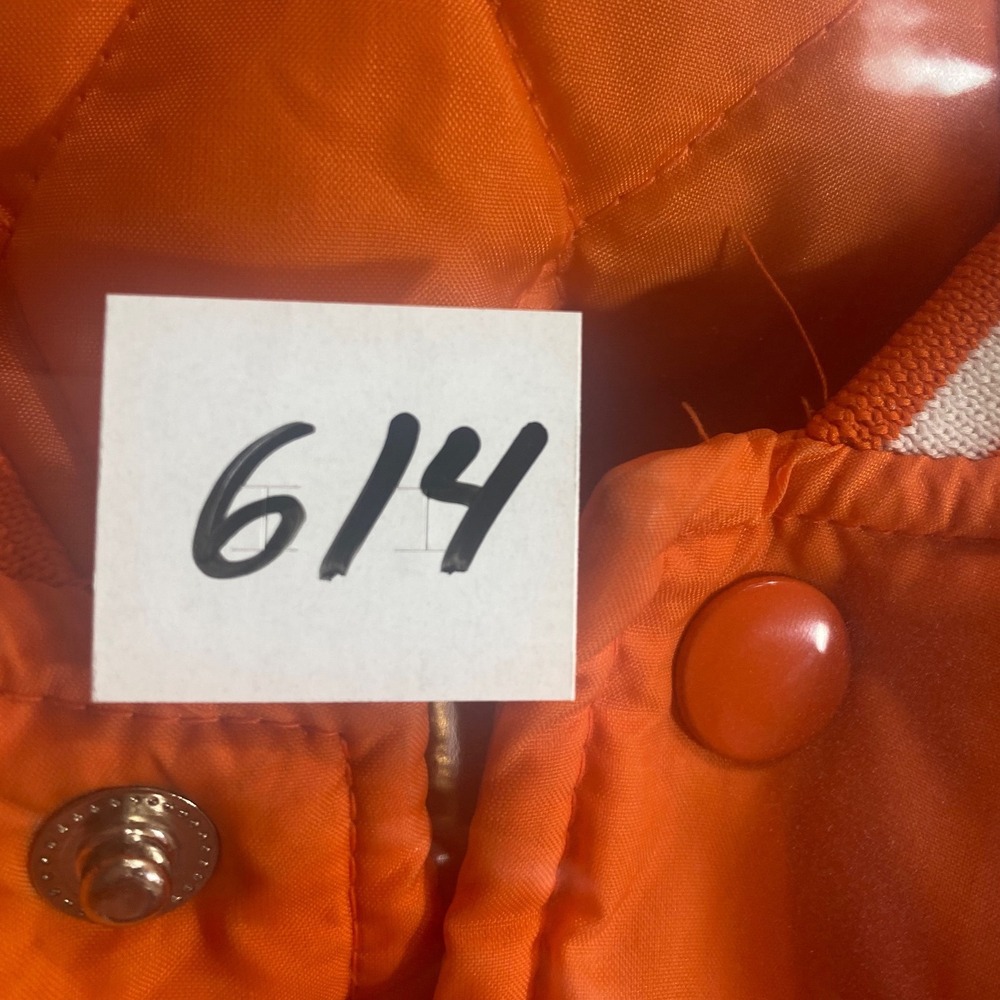 Vintage Red Oak Oklahoma State Cowboys Bomber Jacket Mens XL Orange Varsity OSU - Picture 9 of 9